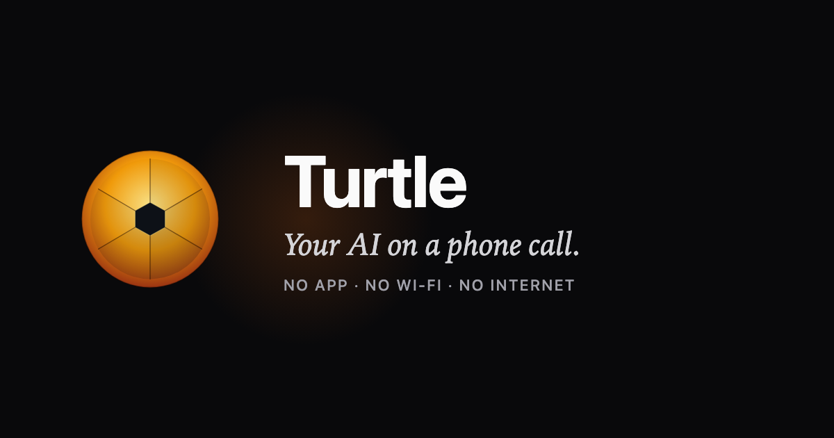 Turtle, Your AI on a phone call